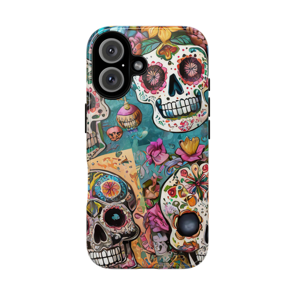 Vibrant Sugar Skull Tough Phone Case - Studio 653