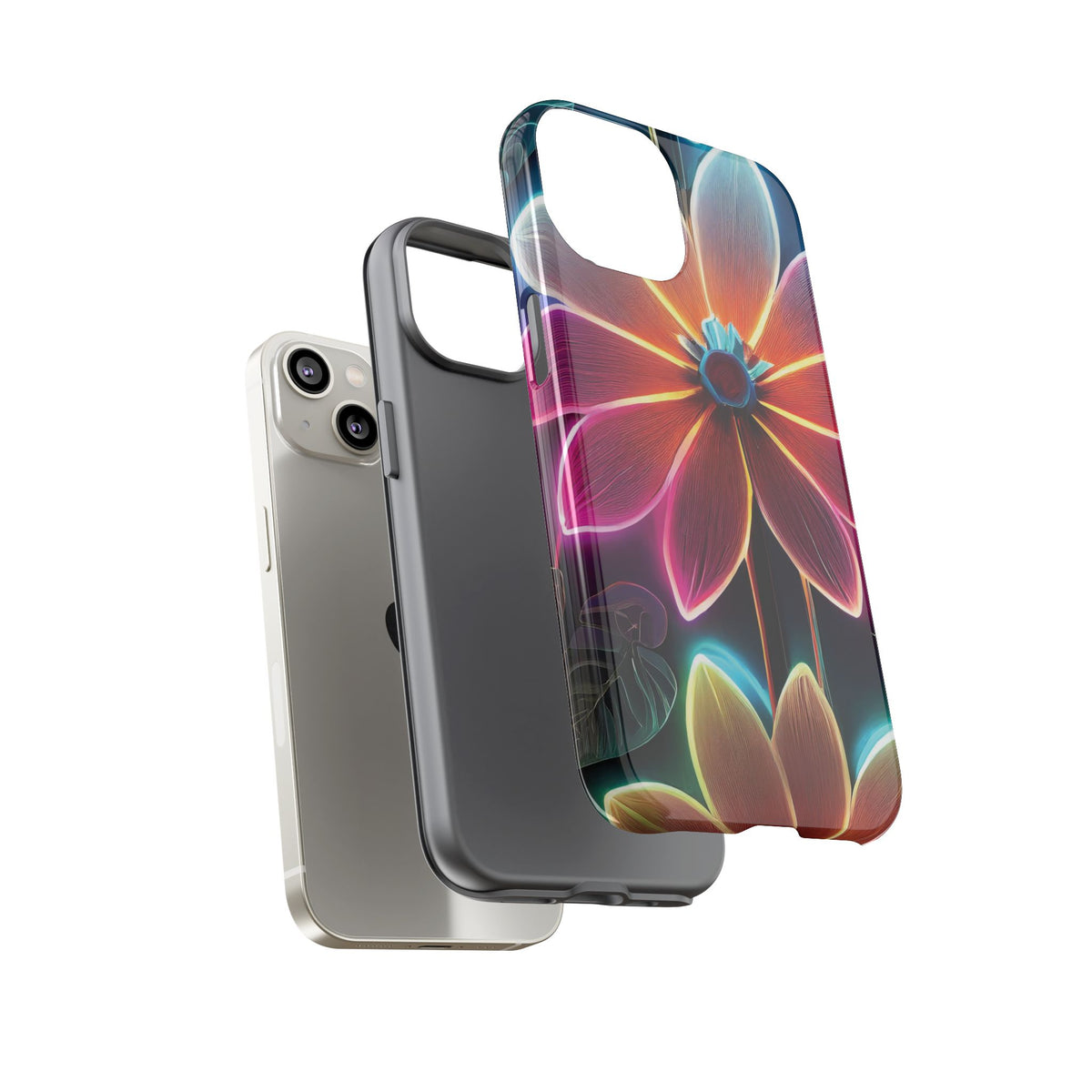 Vibrant Neon Flowers Tough Phone Case - Studio 653