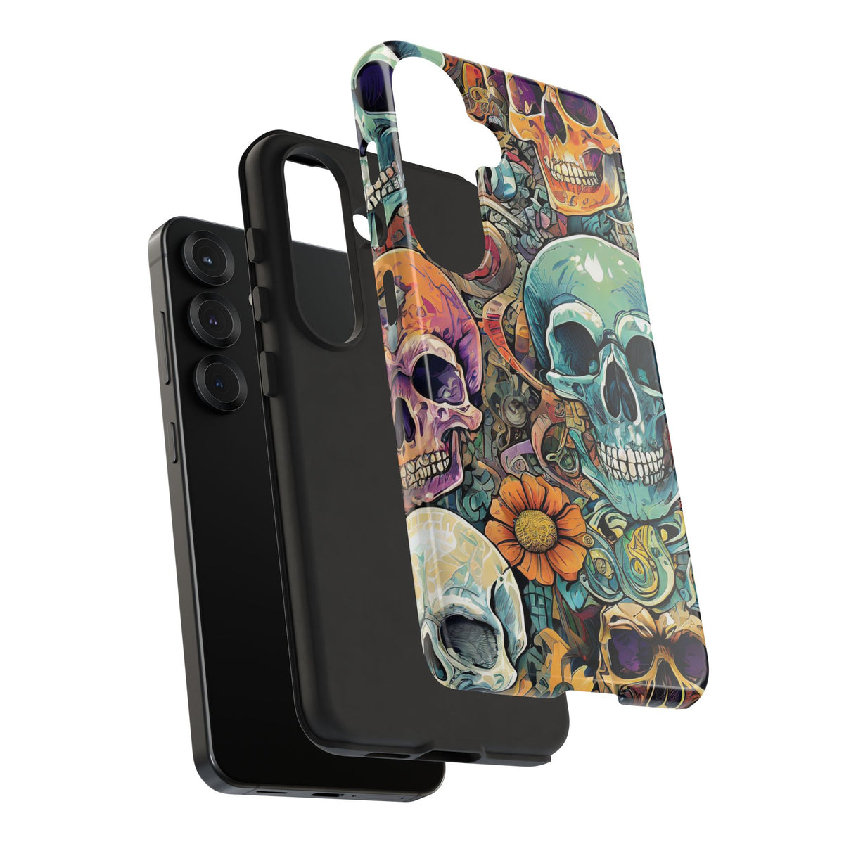 Artistic Skull Collage Tough Phone Case - Studio 653