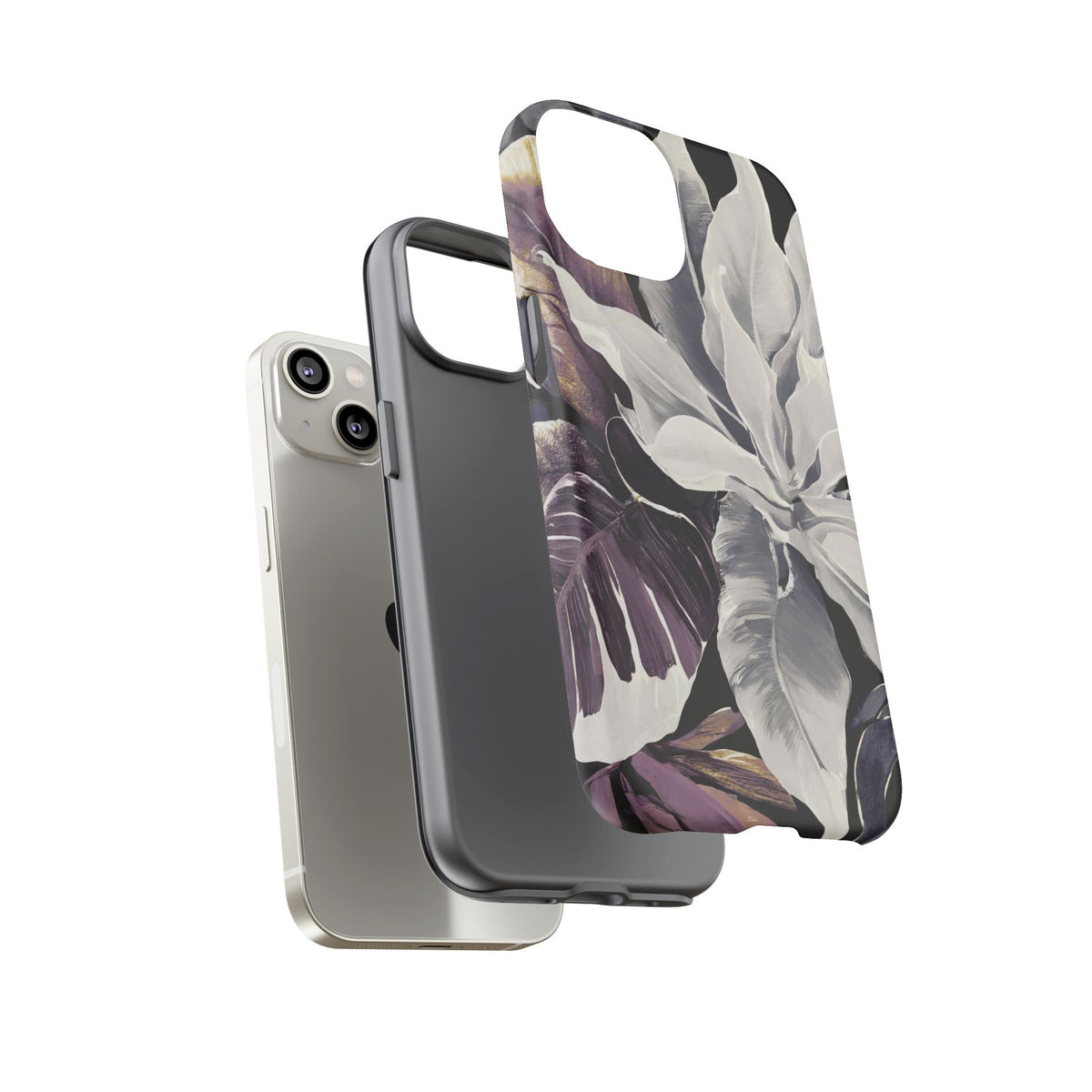 White & Plum Floral Tough Phone Case - Studio 653