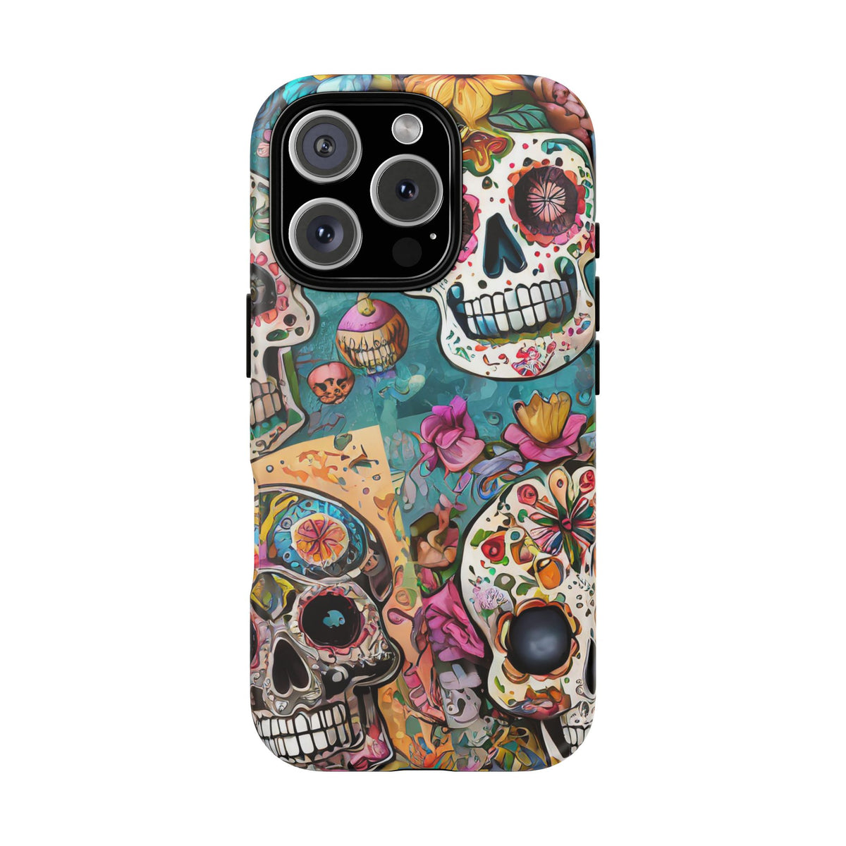 Vibrant Sugar Skull Tough Phone Case - Studio 653
