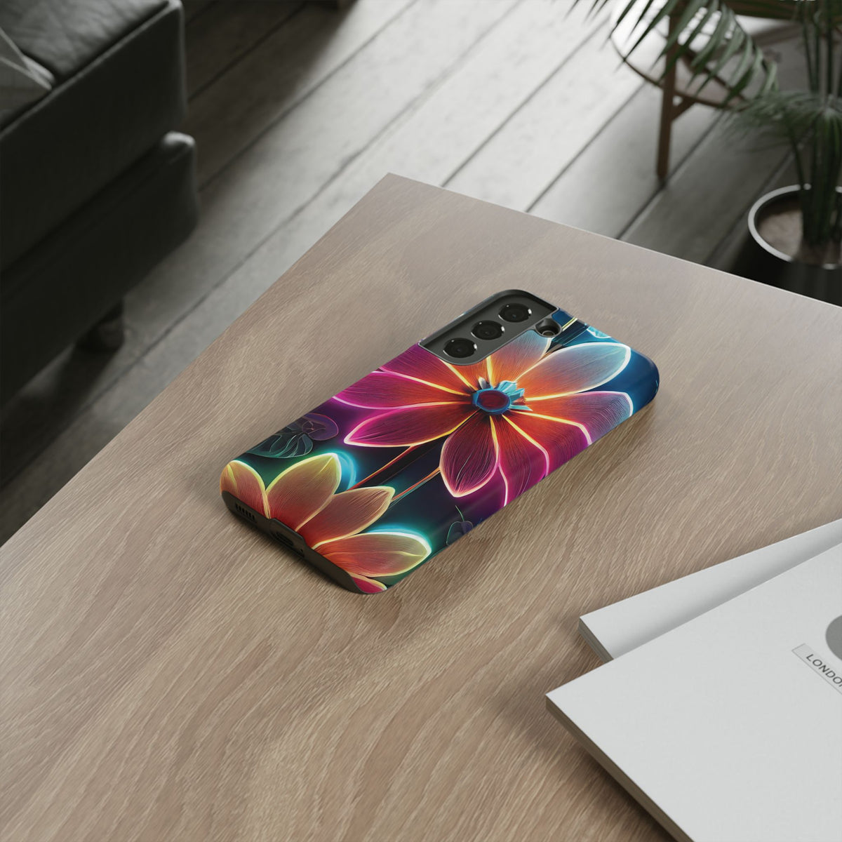 Vibrant Neon Flowers Tough Phone Case - Studio 653