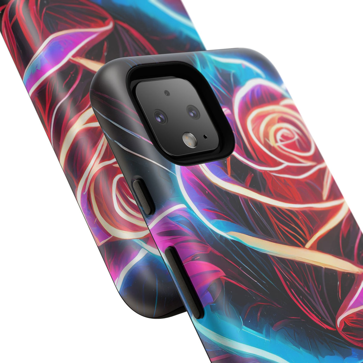 Artistic Neon Rose Tough Phone Case - Studio 653