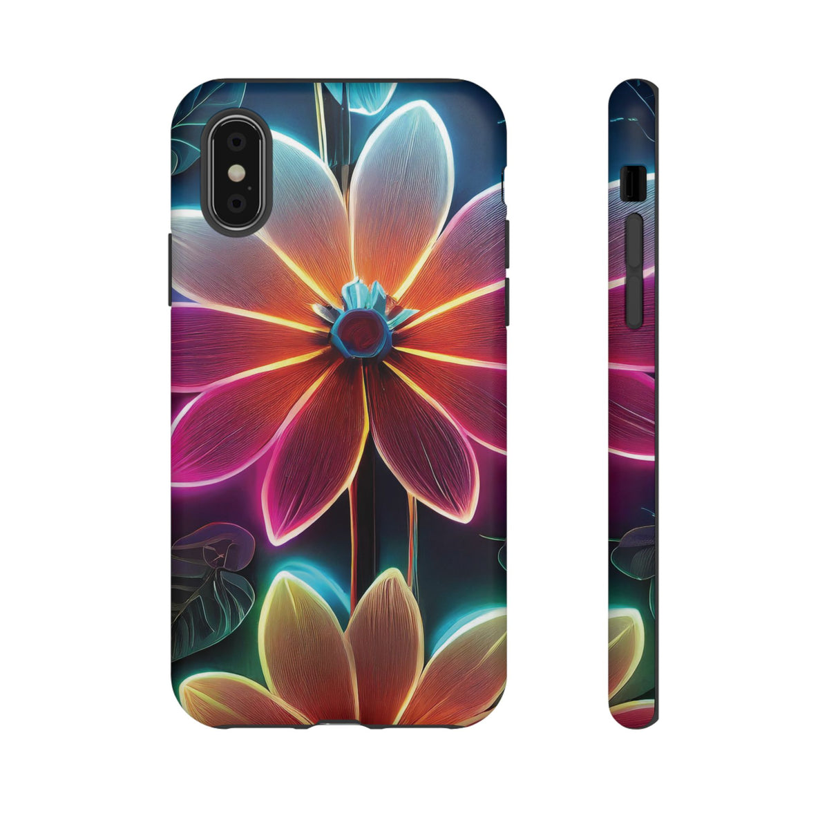 Vibrant Neon Flowers Tough Phone Case - Studio 653