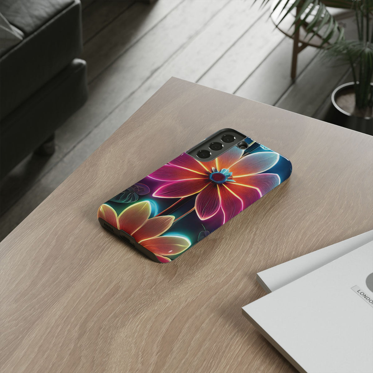 Vibrant Neon Flowers Tough Phone Case - Studio 653