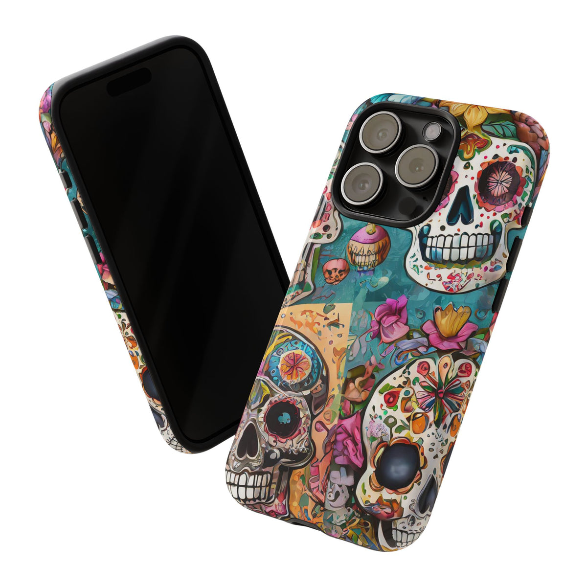 Vibrant Sugar Skull Tough Phone Case - Studio 653