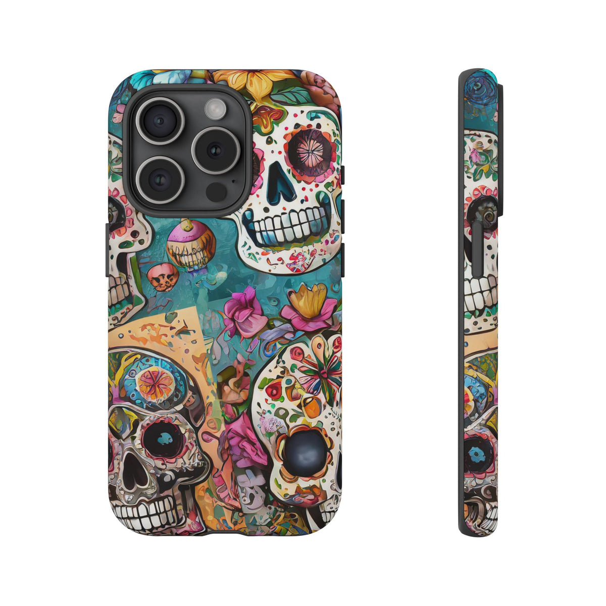 Vibrant Sugar Skull Tough Phone Case - Studio 653