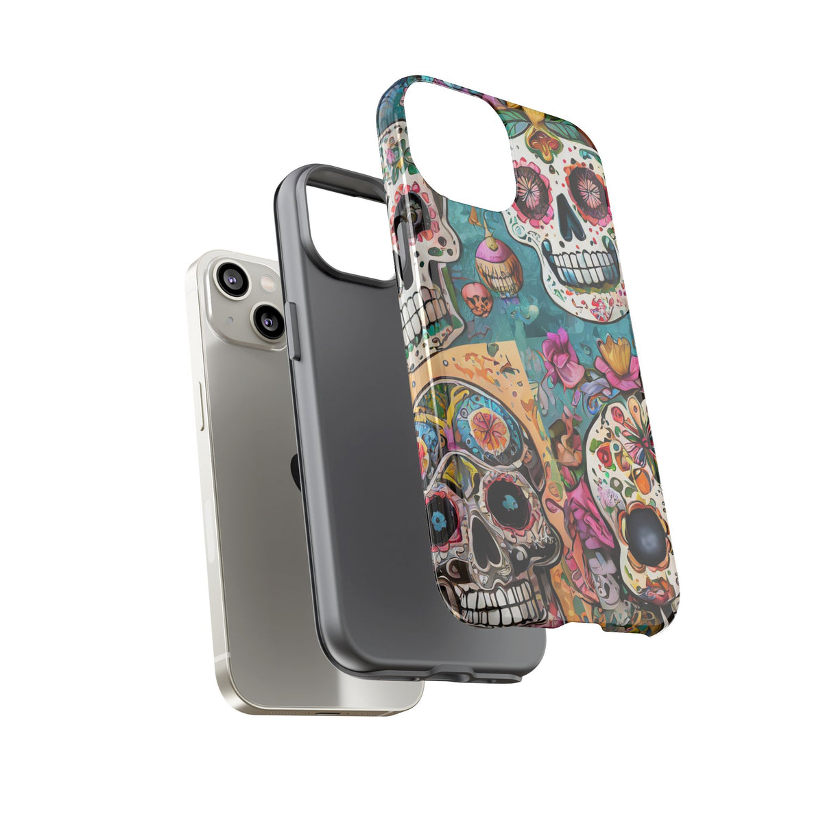 Vibrant Sugar Skull Tough Phone Case - Studio 653