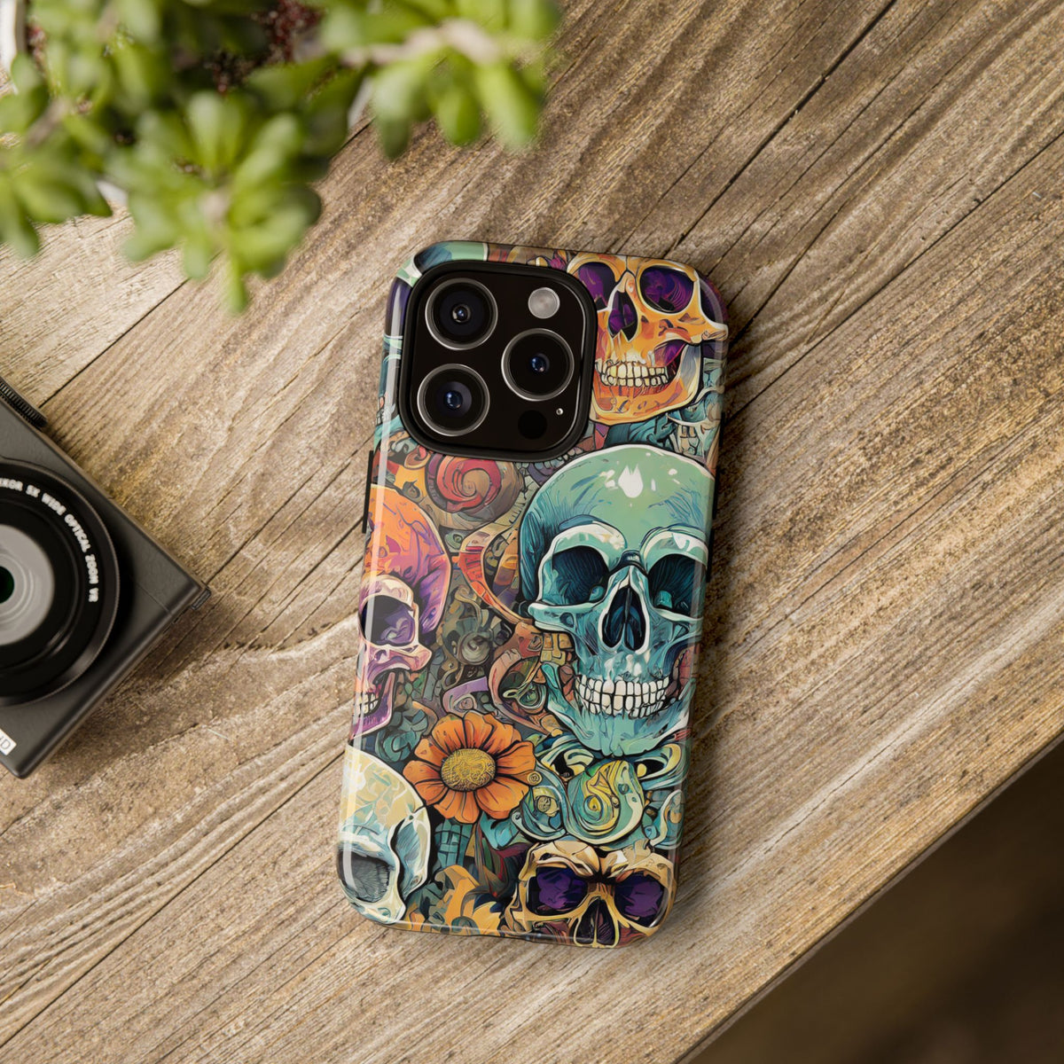Artistic Skull Collage Tough Phone Case - Studio 653