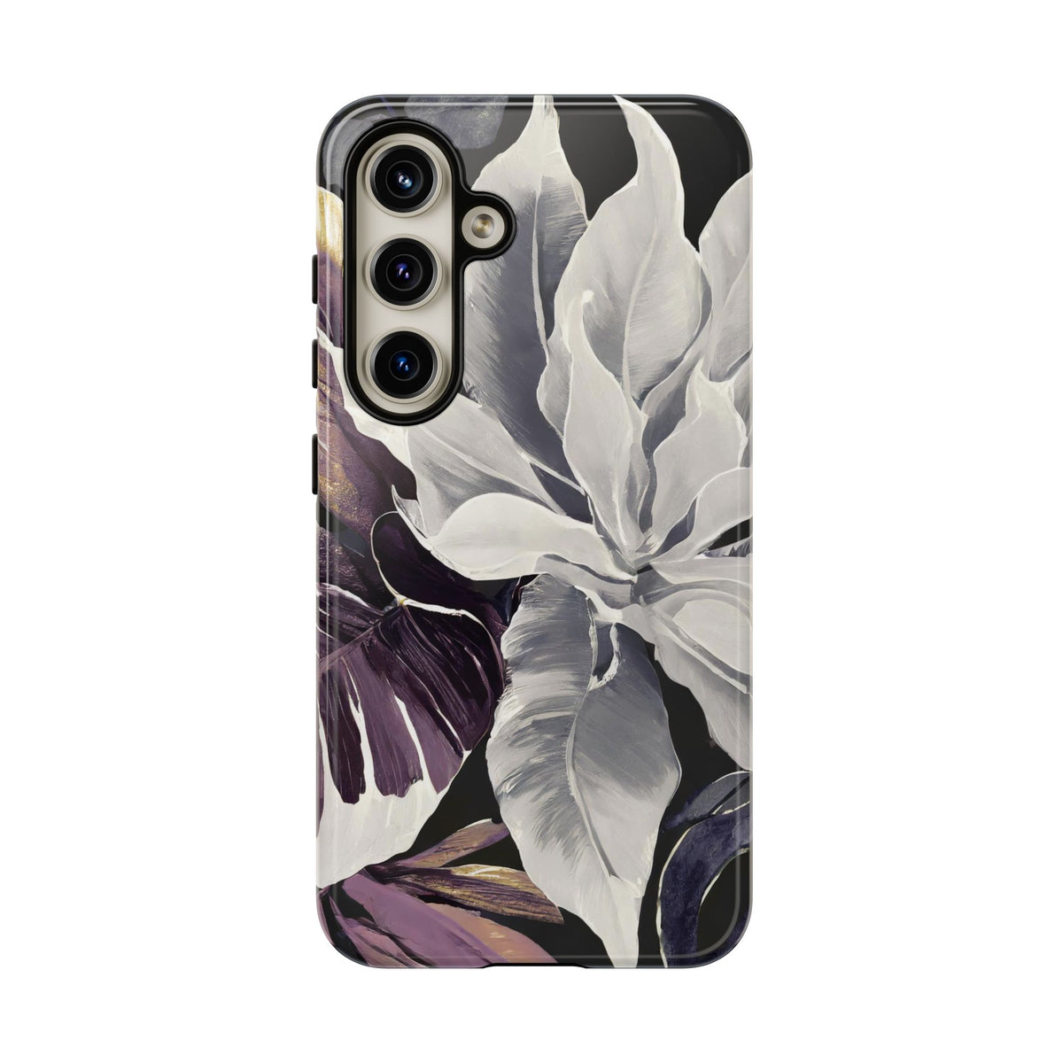 White & Plum Floral Tough Phone Case - Studio 653