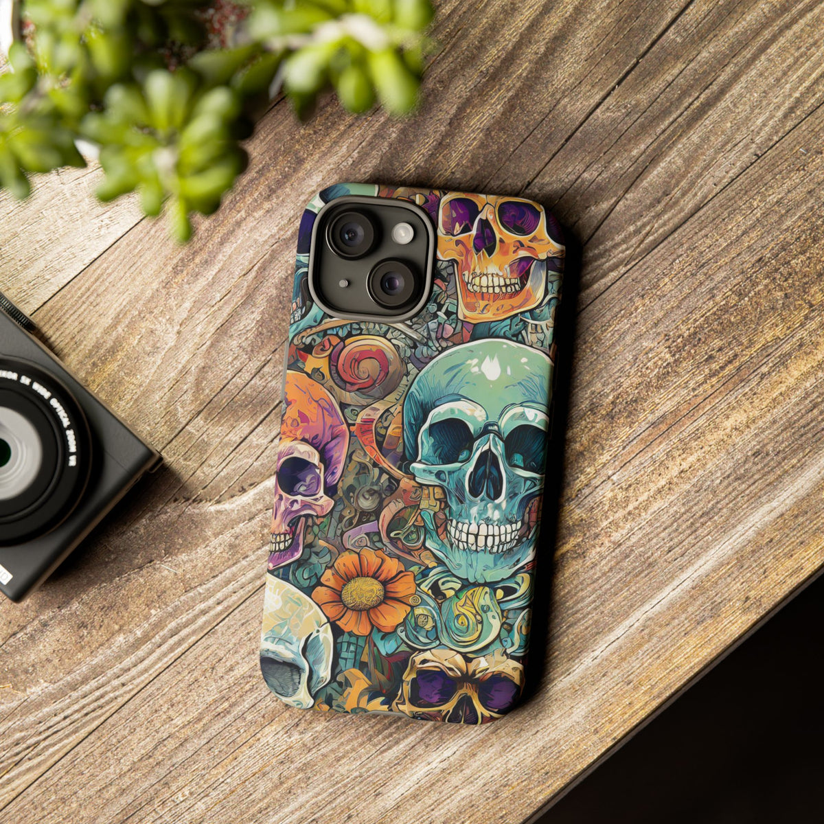 Artistic Skull Collage Tough Phone Case - Studio 653