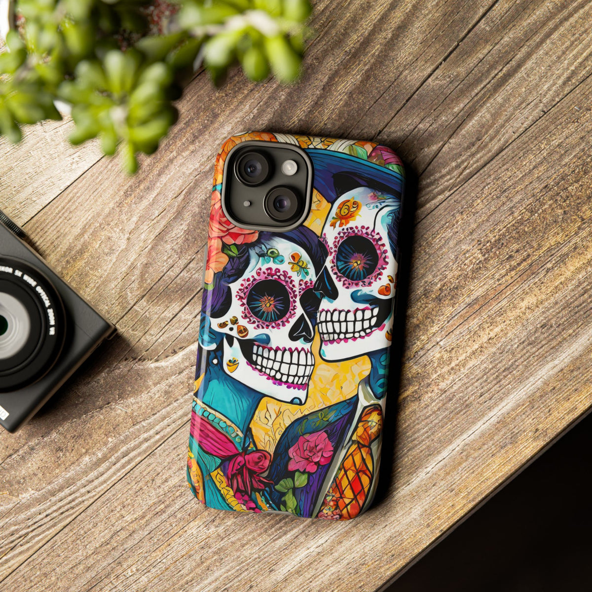 Loving Sugar Skull Couple Tough Phone Case - Studio 653