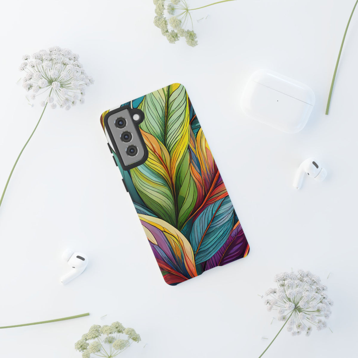 Vibrant Tropical Leaf Tough Phone Case - Studio 653