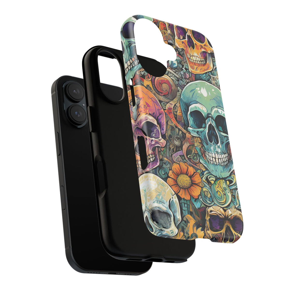 Artistic Skull Collage Tough Phone Case - Studio 653