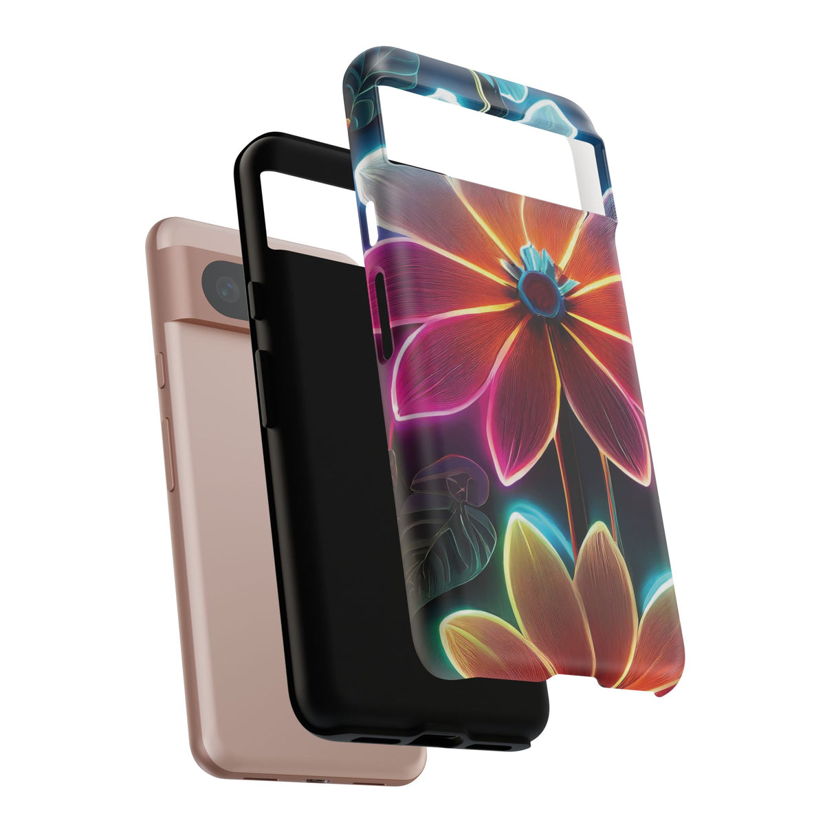 Vibrant Neon Flowers Tough Phone Case - Studio 653