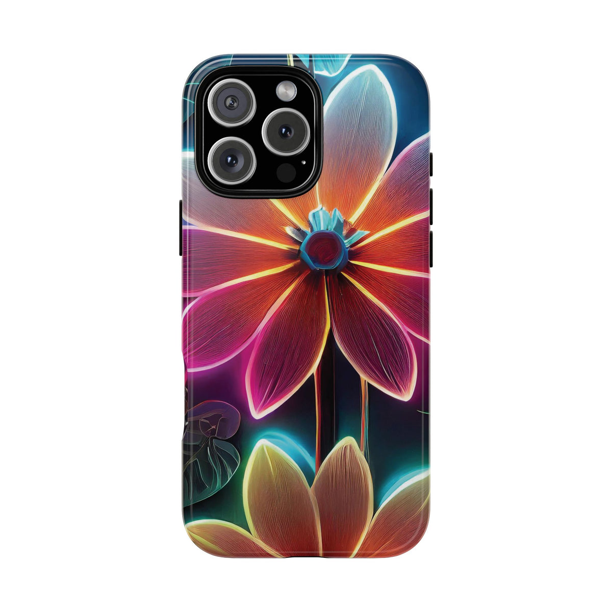 Vibrant Neon Flowers Tough Phone Case - Studio 653