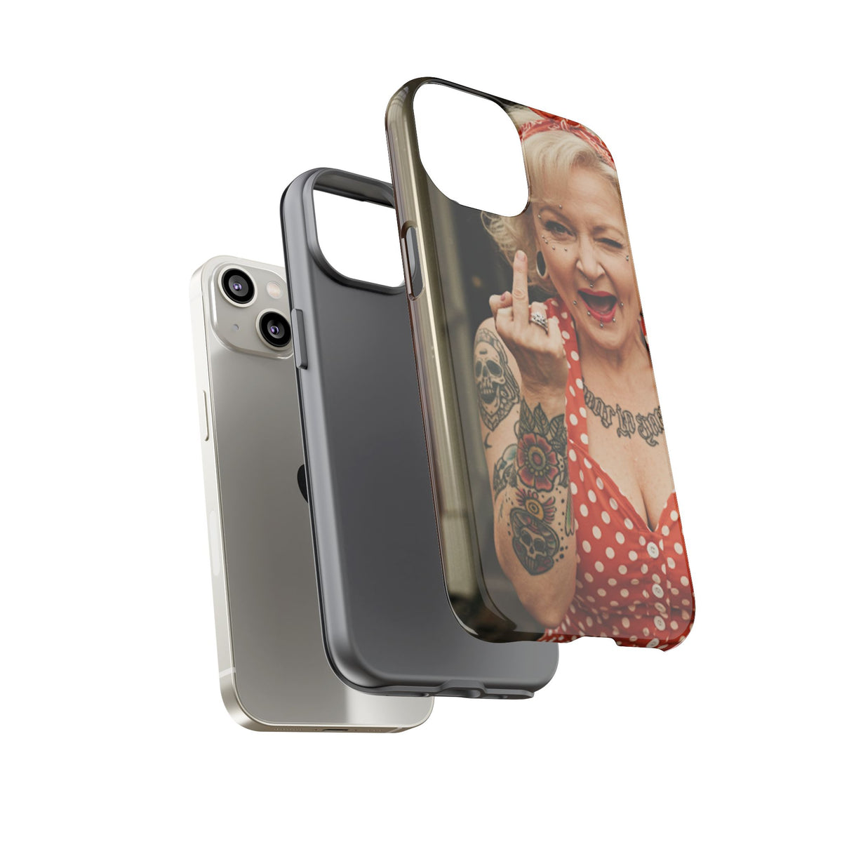 Rebellious Tattooed Betty White Tough Phone Case - Studio 653