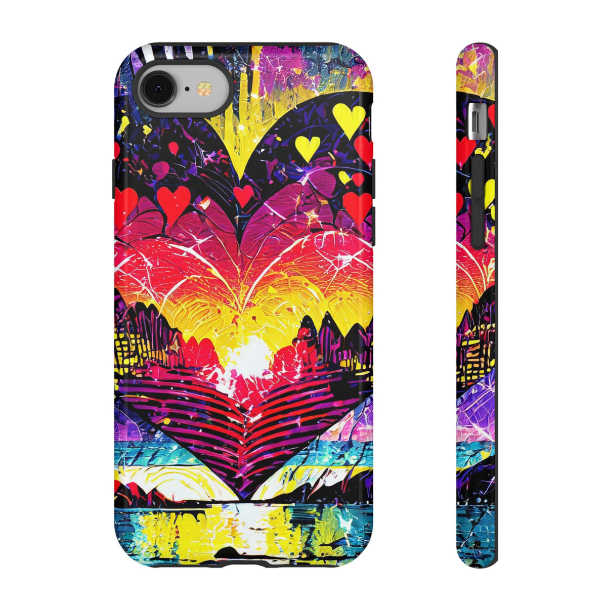 Vibrant Heart Sunset Tough Phone Case