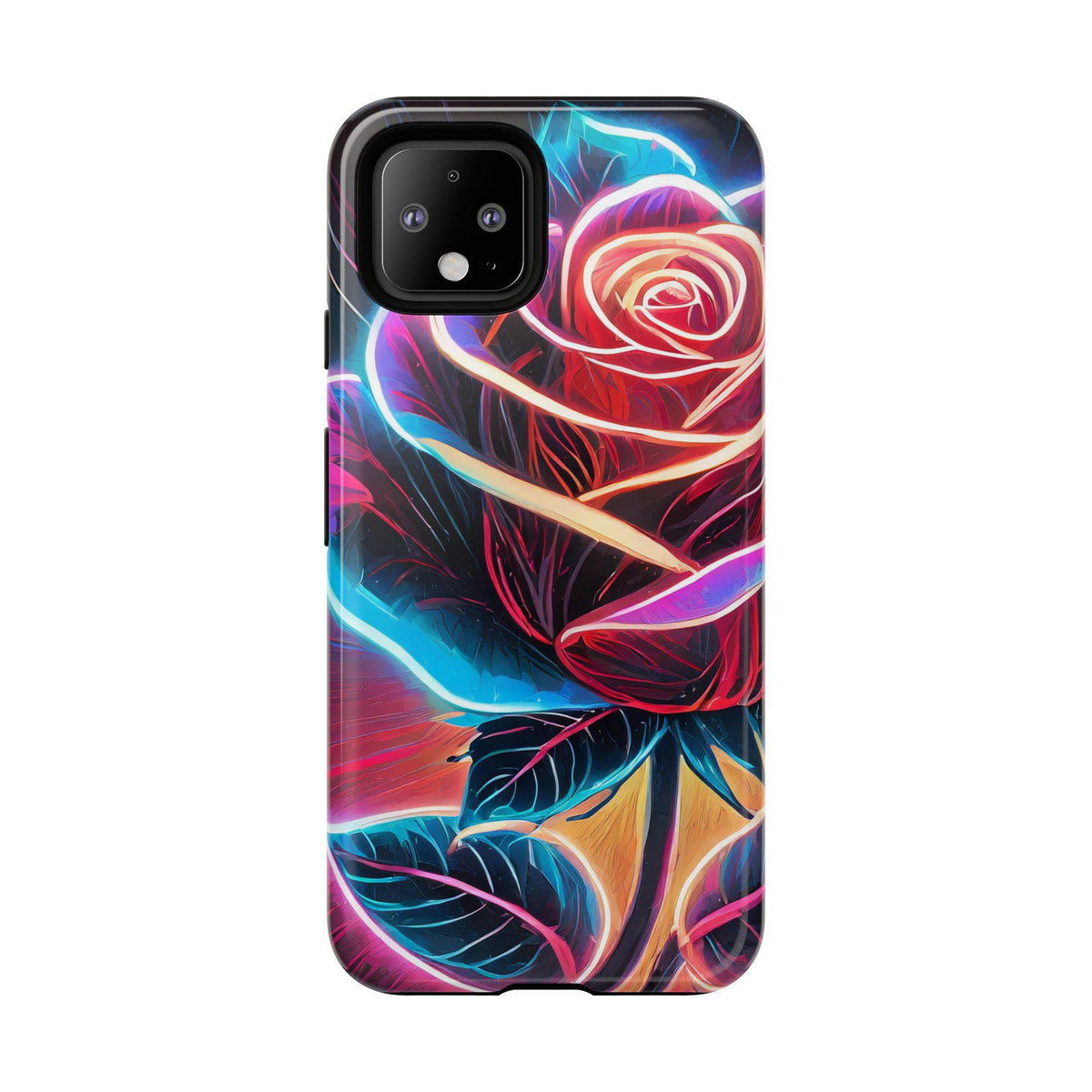 Artistic Neon Rose Tough Phone Case - Studio 653