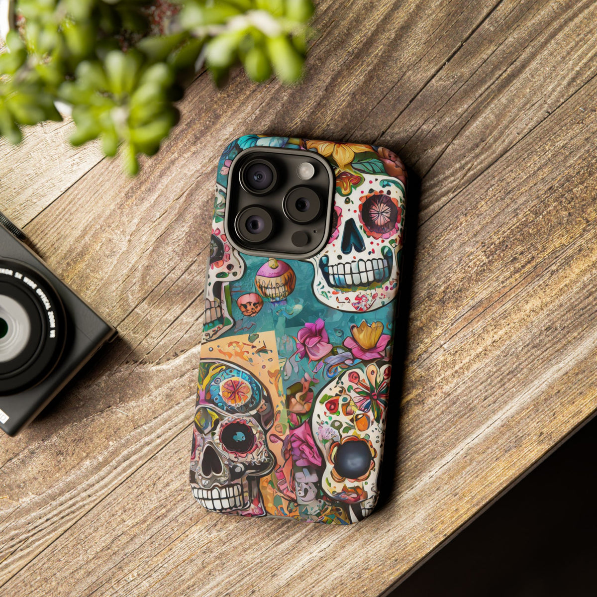 Vibrant Sugar Skull Tough Phone Case - Studio 653