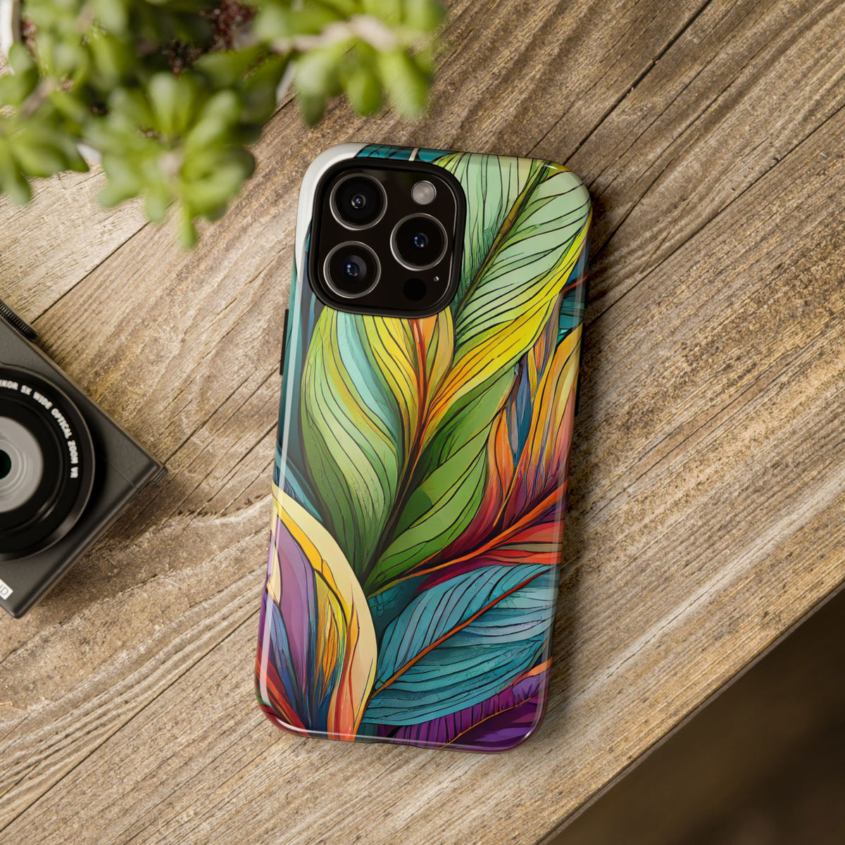 Vibrant Tropical Leaf Tough Phone Case - Studio 653