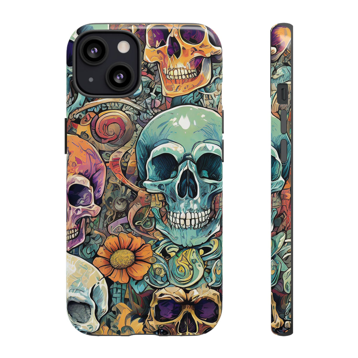 Artistic Skull Collage Tough Phone Case - Studio 653