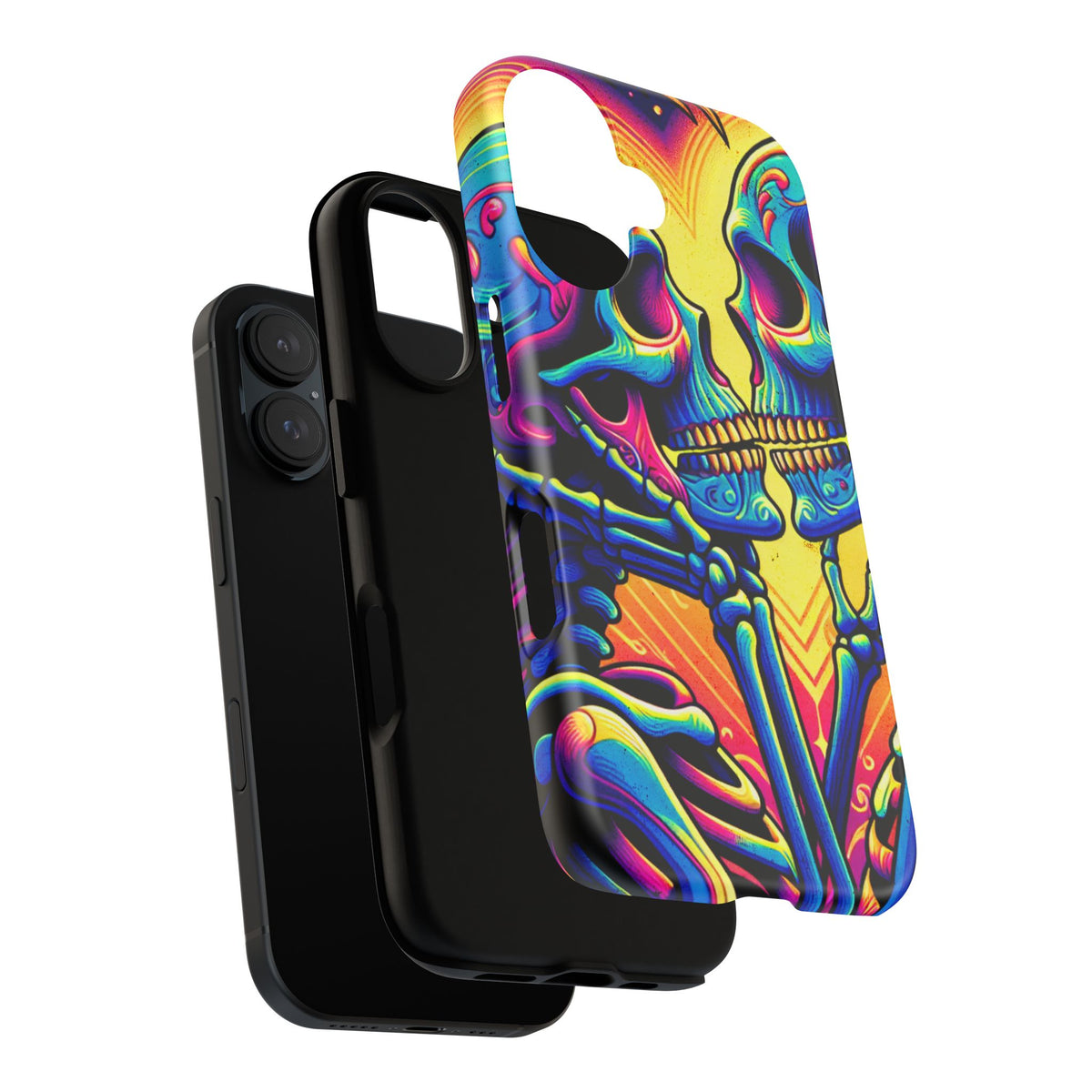 Colorful Skull Couple Tough Phone Case - Studio 653