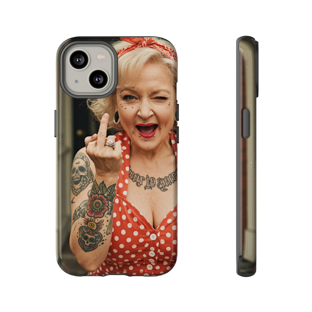 Rebellious Tattooed Betty White Tough Phone Case - Studio 653