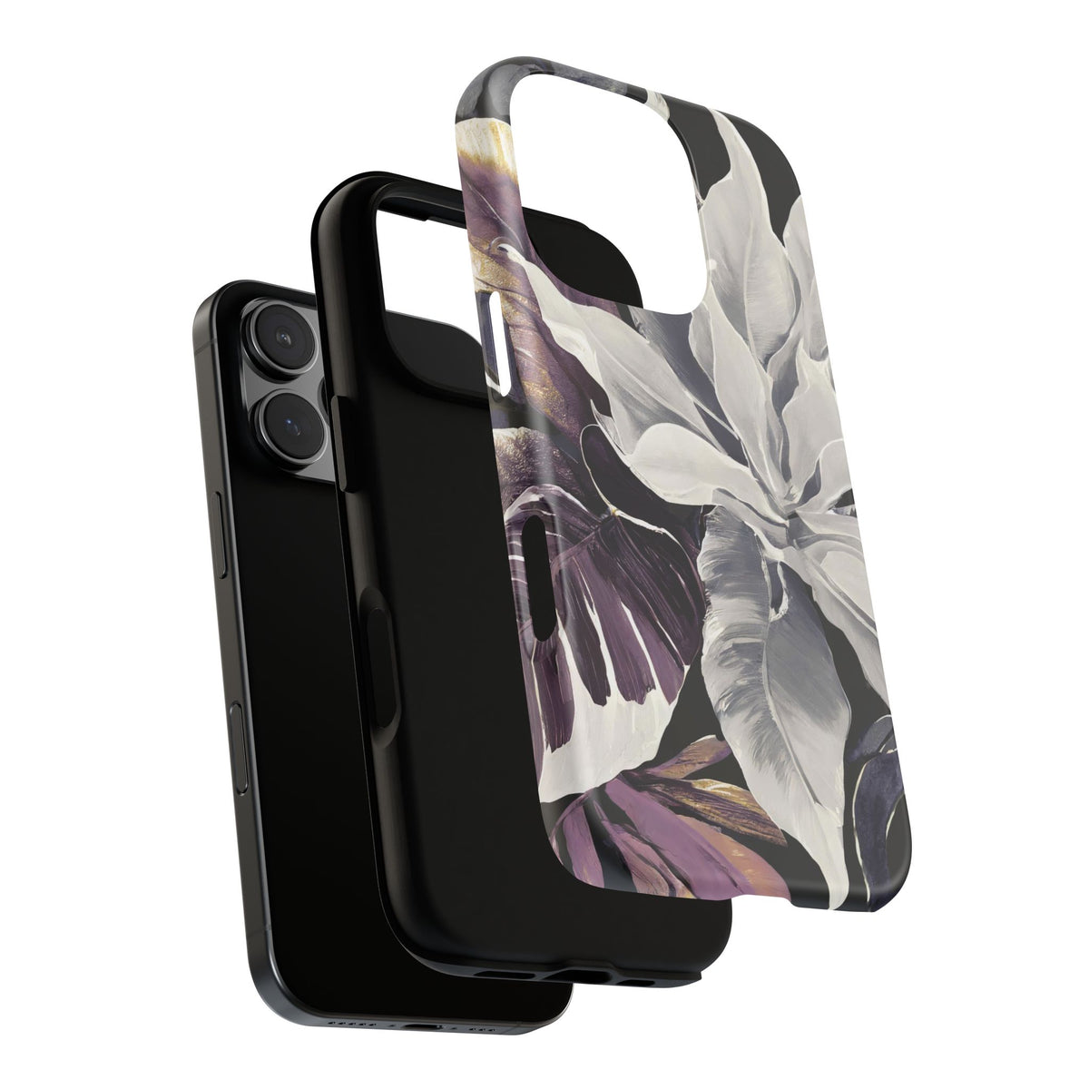 White & Plum Floral Tough Phone Case - Studio 653