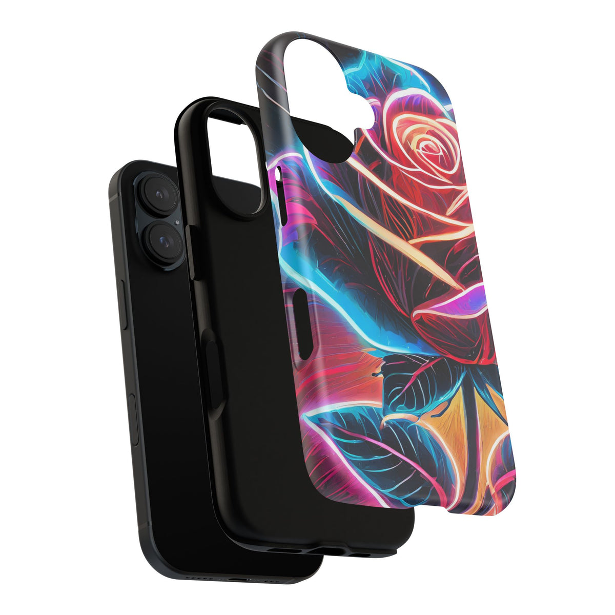 Artistic Neon Rose Tough Phone Case - Studio 653