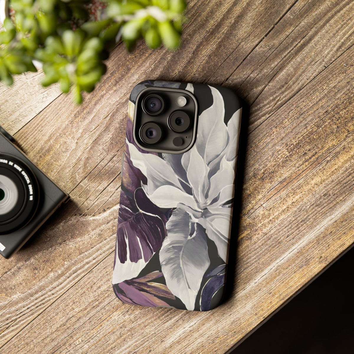 White & Plum Floral Tough Phone Case - Studio 653