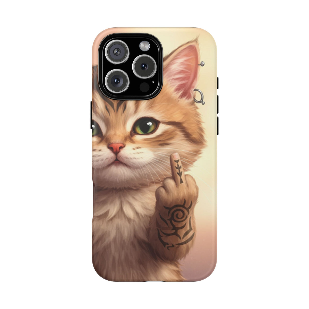Evil Kitty Giving the Bird Tough Phone Case - Studio 653