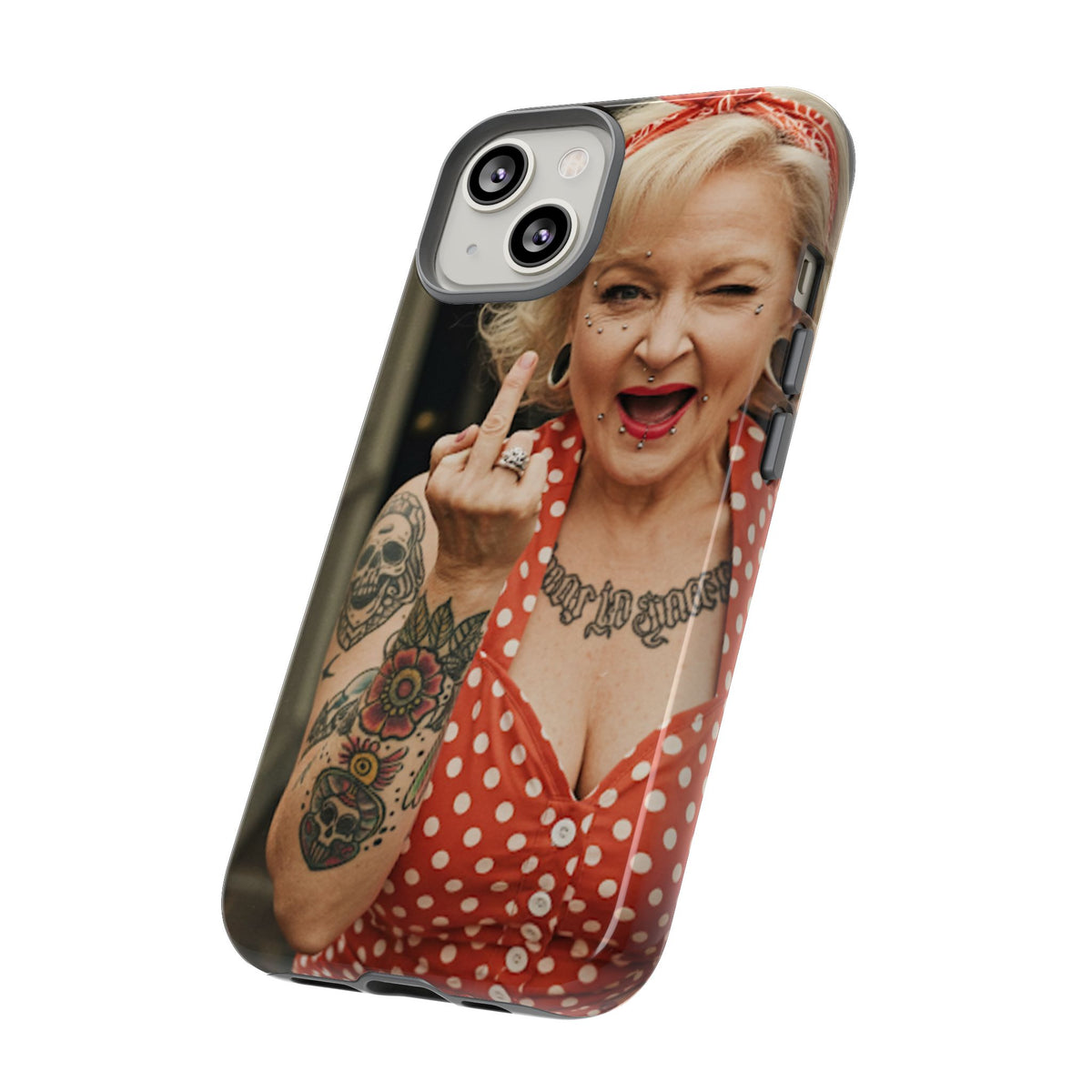 Rebellious Tattooed Betty White Tough Phone Case - Studio 653