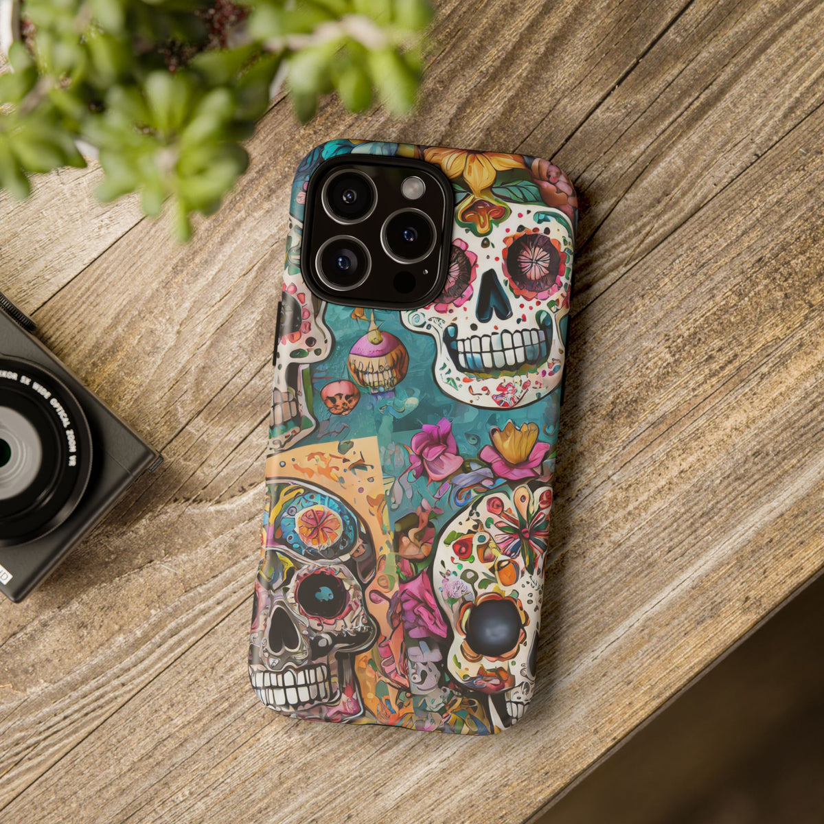 Vibrant Sugar Skull Tough Phone Case - Studio 653