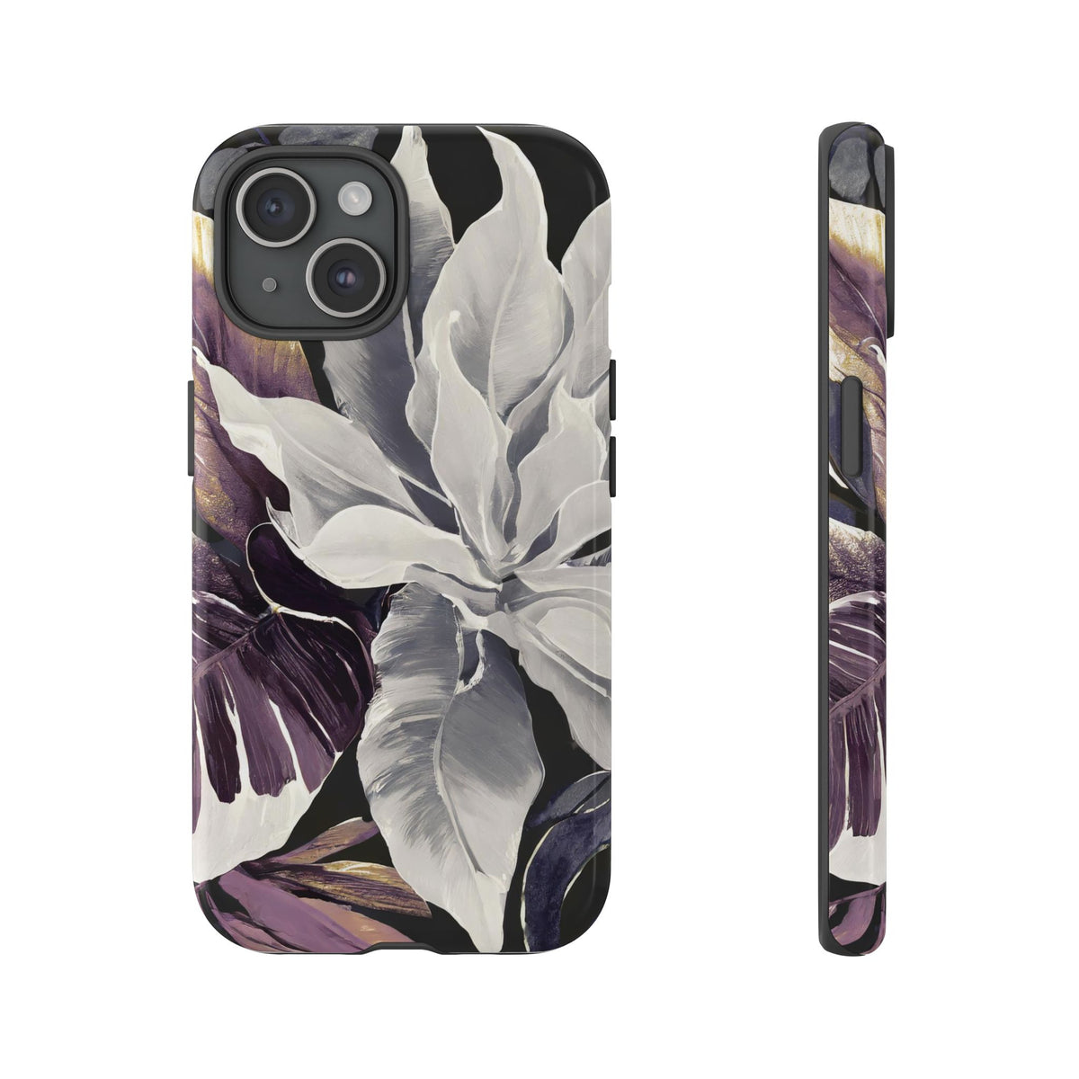 White & Plum Floral Tough Phone Case - Studio 653