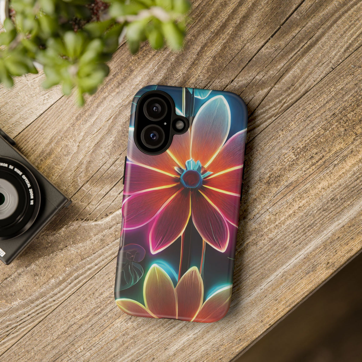 Vibrant Neon Flowers Tough Phone Case - Studio 653