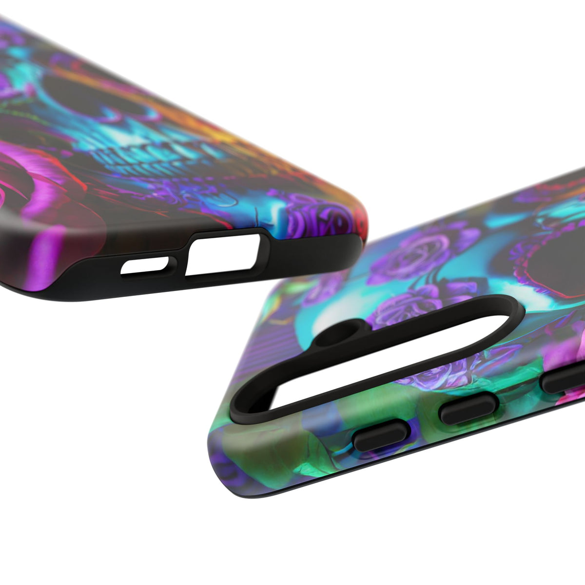 Neon Skull and Roses Vibrant Tough Phone Case - Studio 653