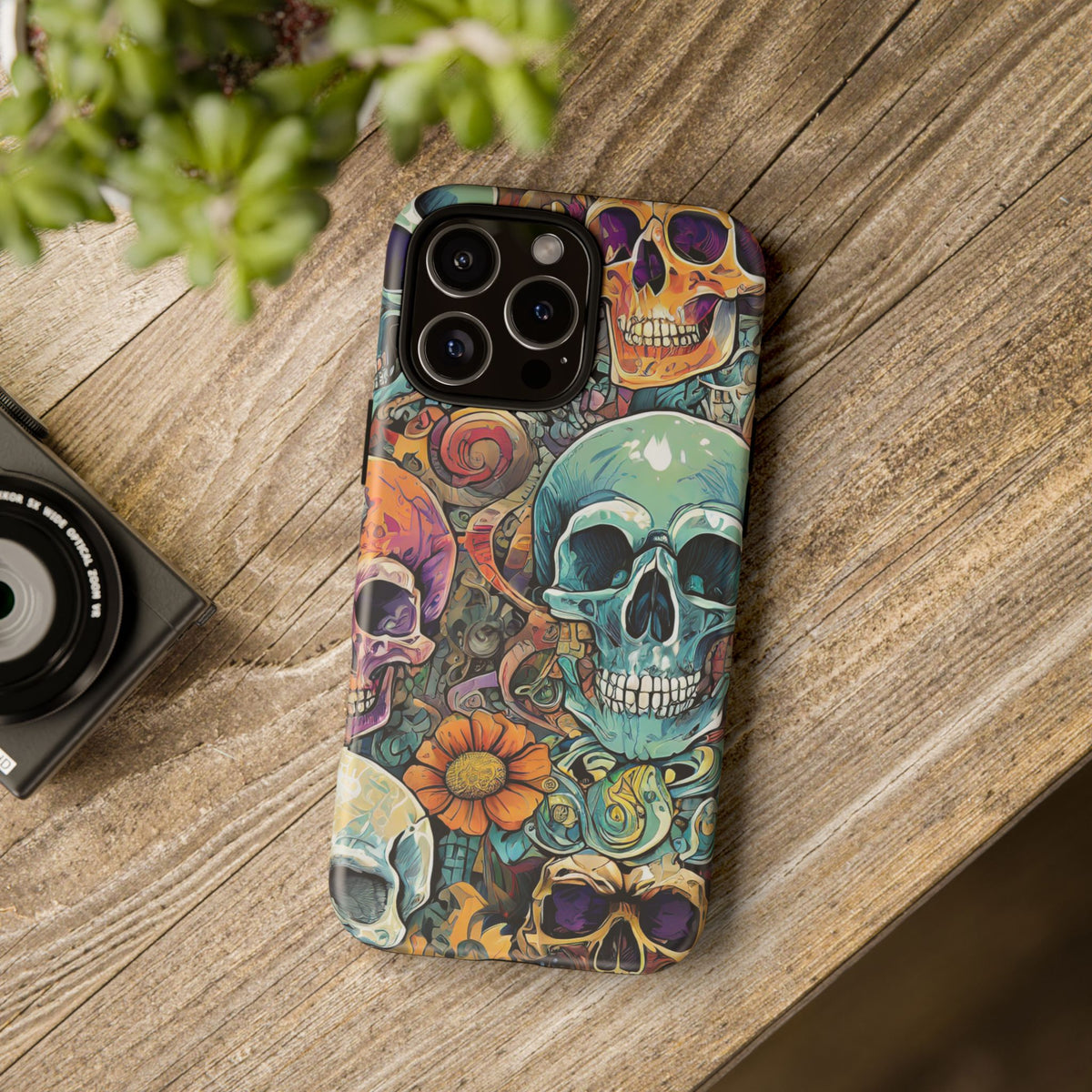 Artistic Skull Collage Tough Phone Case - Studio 653