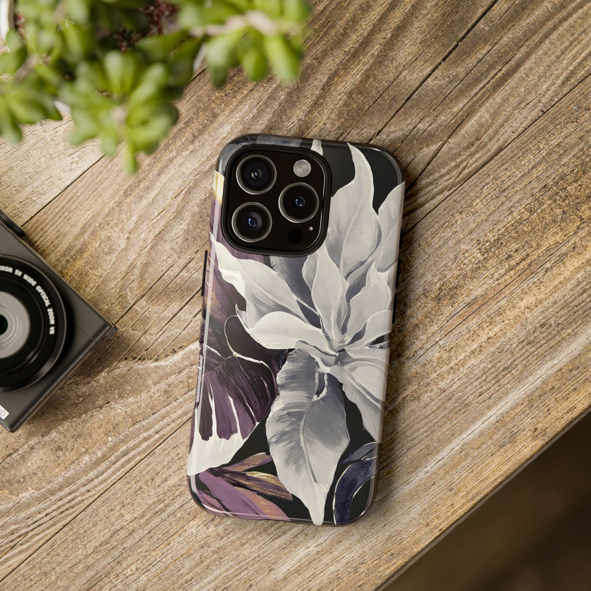 White & Plum Floral Tough Phone Case - Studio 653