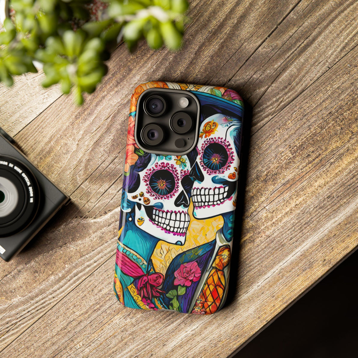 Loving Sugar Skull Couple Tough Phone Case - Studio 653