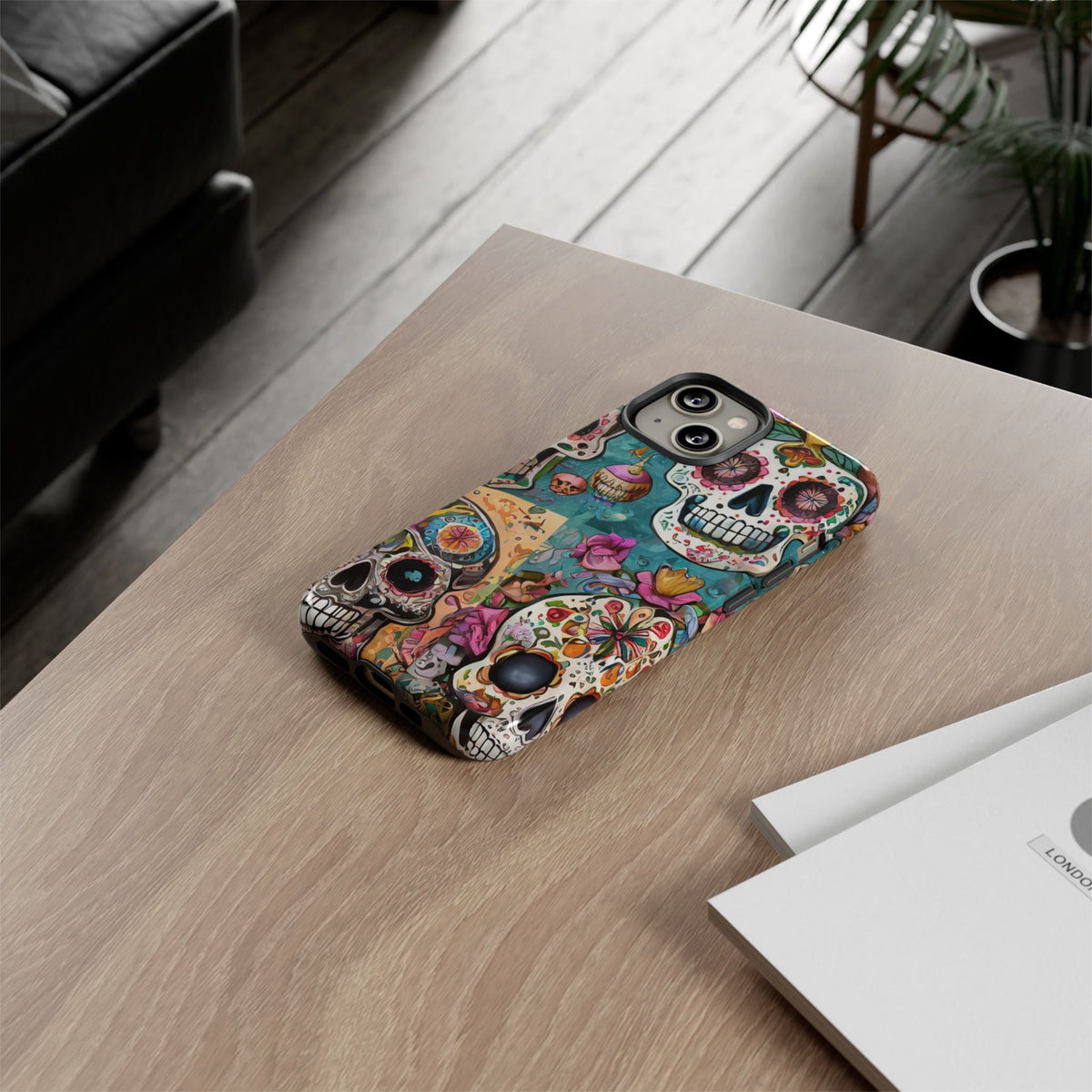Vibrant Sugar Skull Tough Phone Case - Studio 653