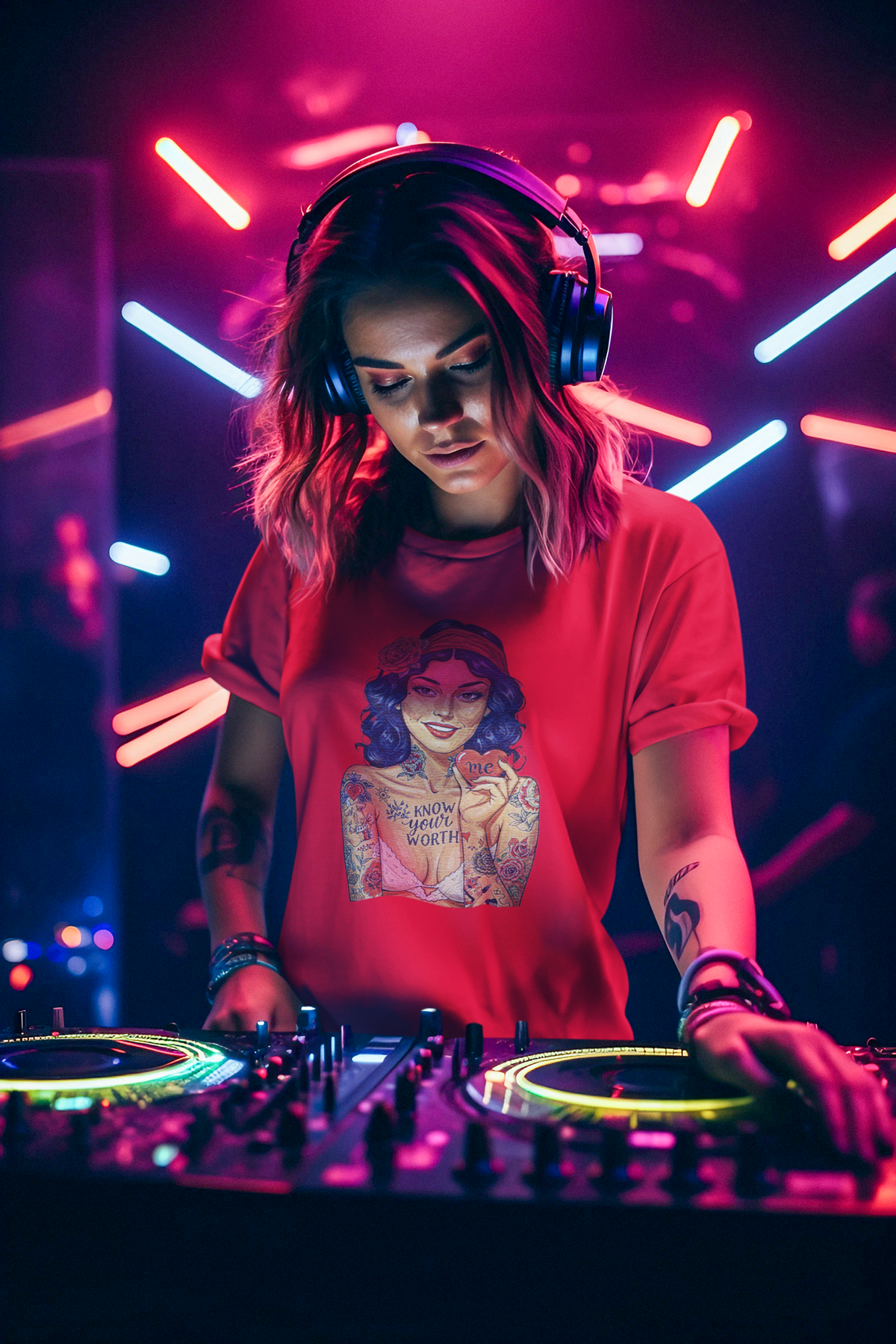 Know Your Worth Pin Up Graphic Tee