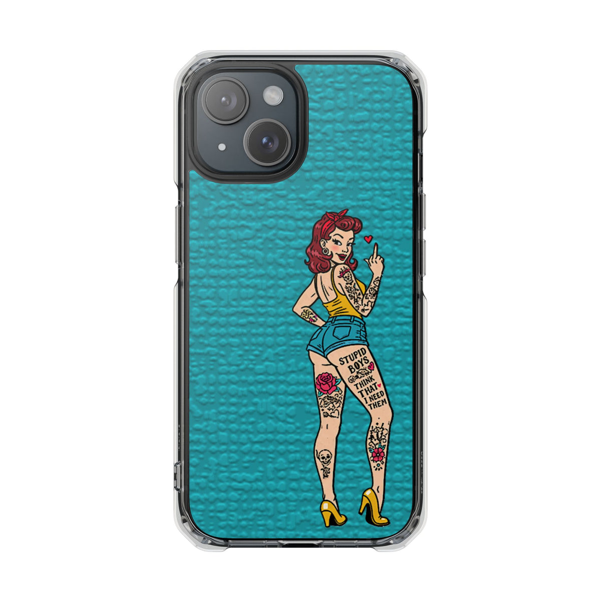 Sassy Pin-Up Clear Phone Case