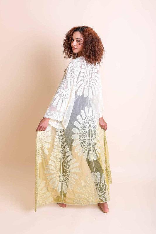 Ombre Bohemian Lace Kimono - Studio 653