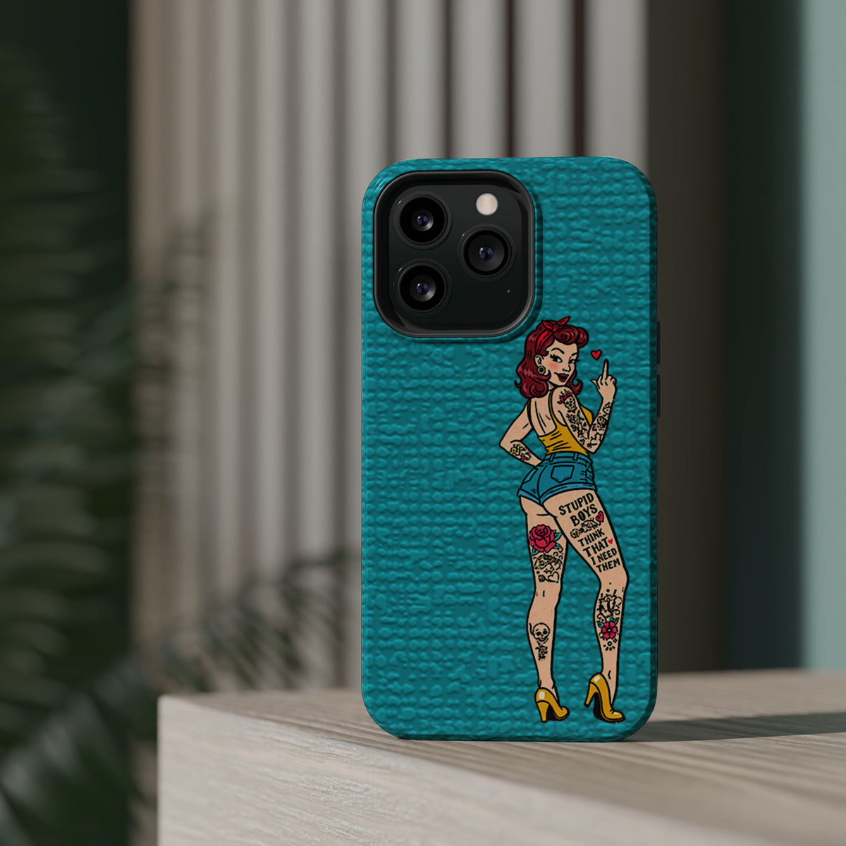Sassy Pin-Up Stupid Boys Magnetic Tough Phone Case - Studio 653