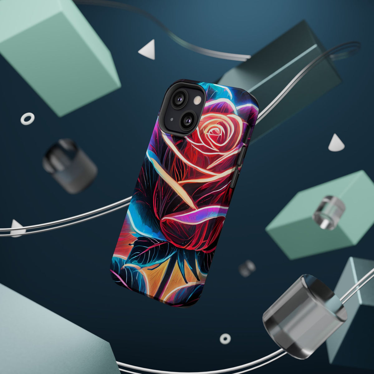 Neon Rose Magnetic Tough Phone Case - Studio 653