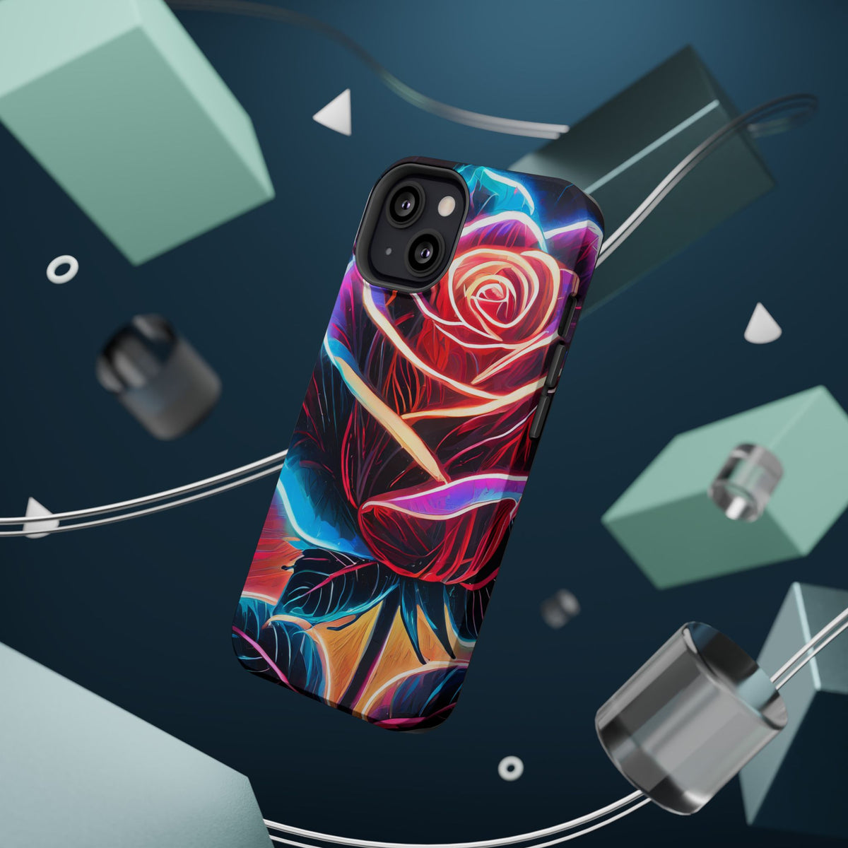 Neon Rose Magnetic Tough Phone Case - Studio 653