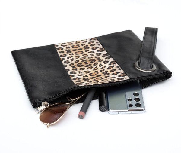 Leopard Dual Tone Clutch - Studio 653