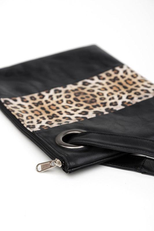 Leopard Dual Tone Clutch - Studio 653