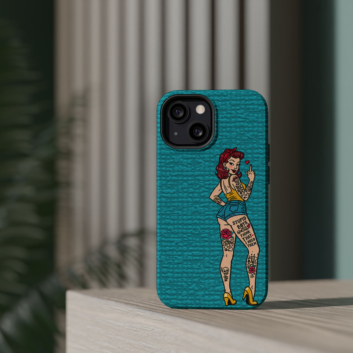 Sassy Pin-Up Stupid Boys Magnetic Tough Phone Case - Studio 653